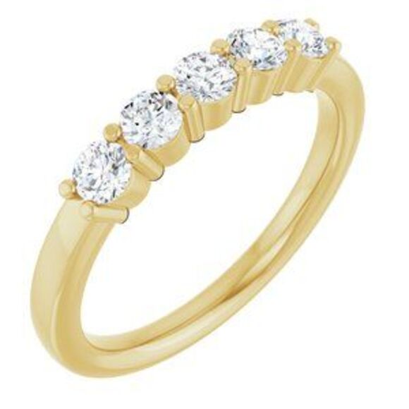 14K Yellow Gold 0.5 CTW Natural Diamond Anniversary Band